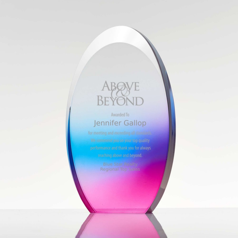 View larger image of Colorful Gradient Trophy Oval
